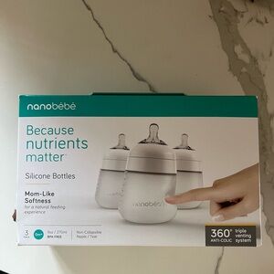 Nanobébé Flexy Silicone Baby Bottle, 3-pack, 9 oz
